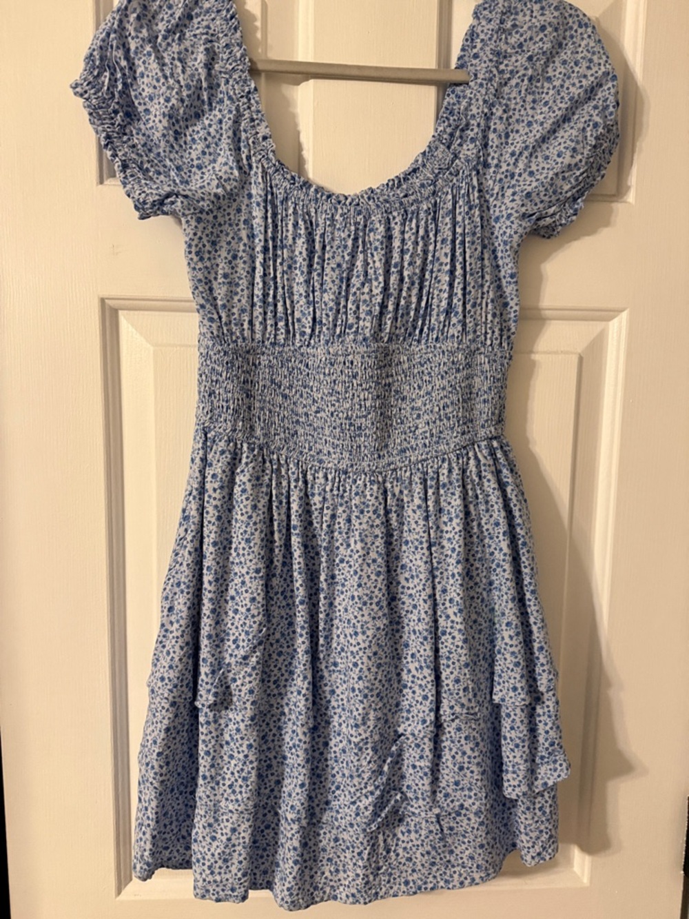 Hollister Blue Floral Smocked Kids Dress
